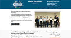 Desktop Screenshot of podiumtoastmasters.com