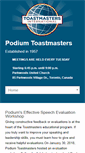Mobile Screenshot of podiumtoastmasters.com