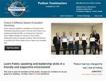 Tablet Screenshot of podiumtoastmasters.com